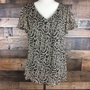 R&K Originals Print Short Sleeve Blouse 16